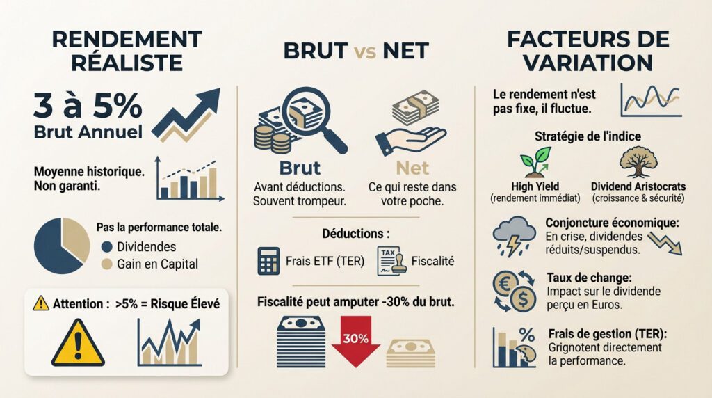 etf dividende - rendement réaliste