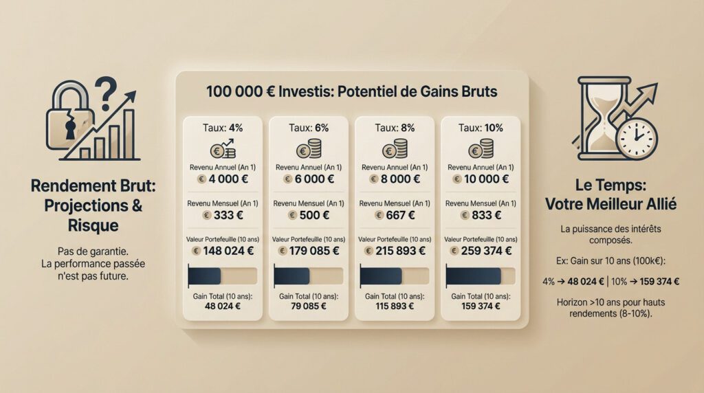 portefeuille 100000 euros - potentiel