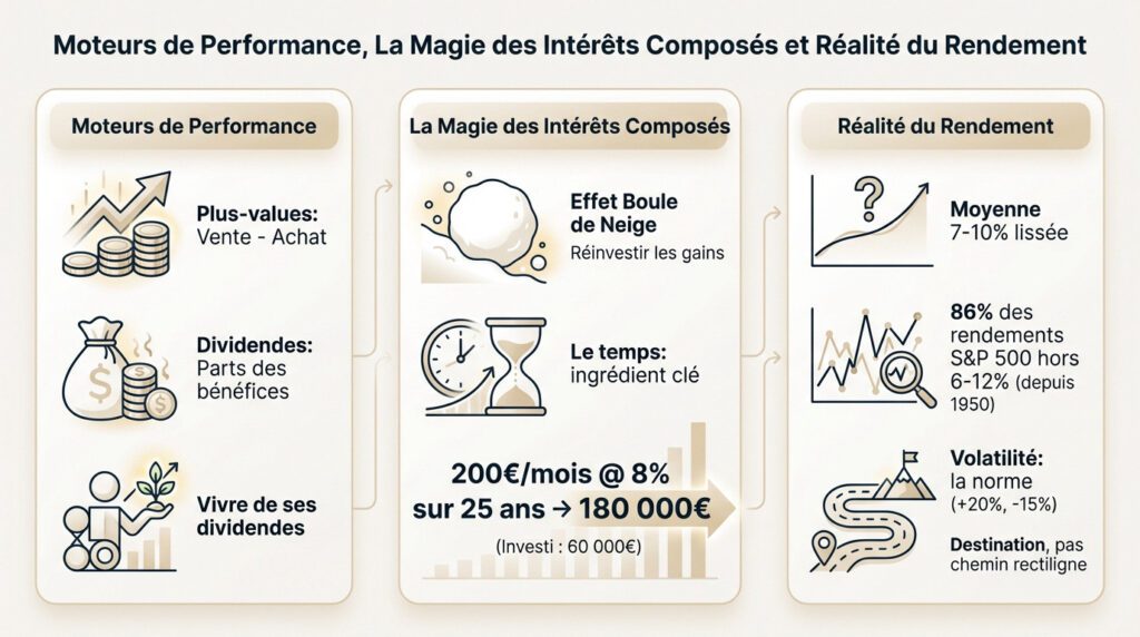 investissement en bourse - rendement historique
