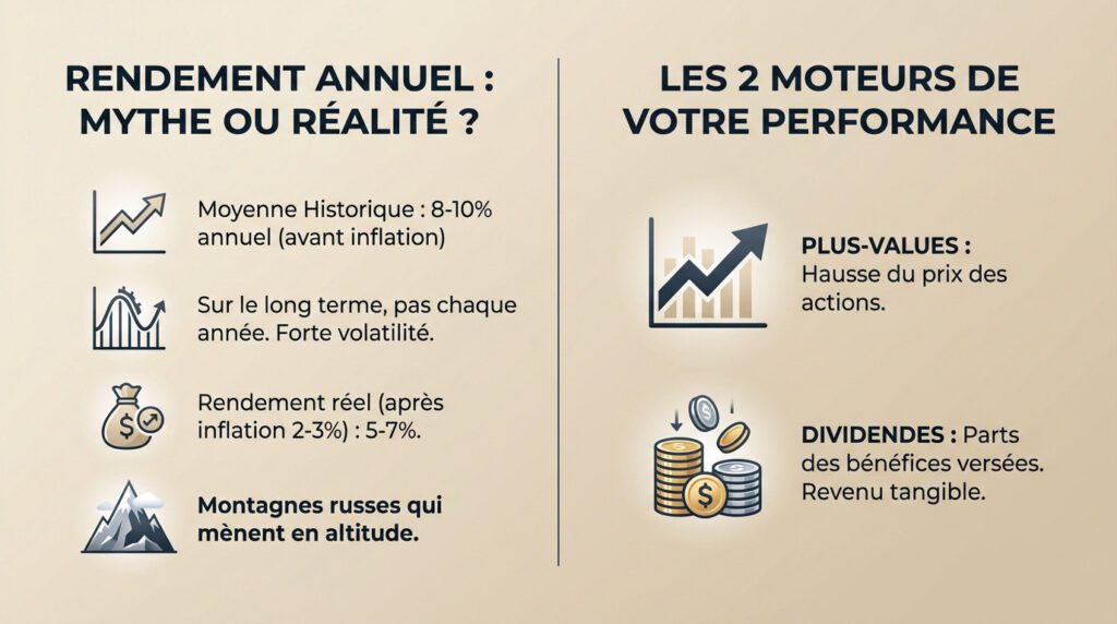 portefeuille d'actions - rendement