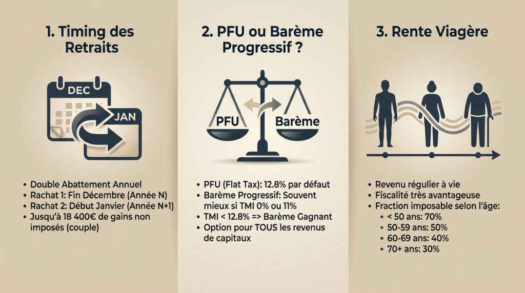 assurance vie fiscalité - récapitulatif