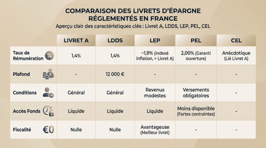 rendement livret A - comparaison