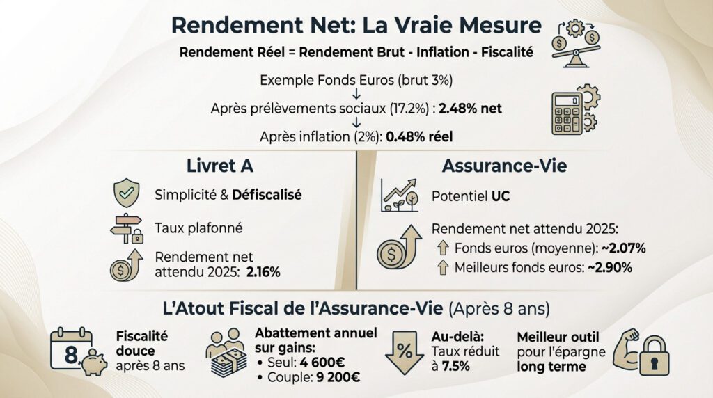 rendement assurance vie vs livret A