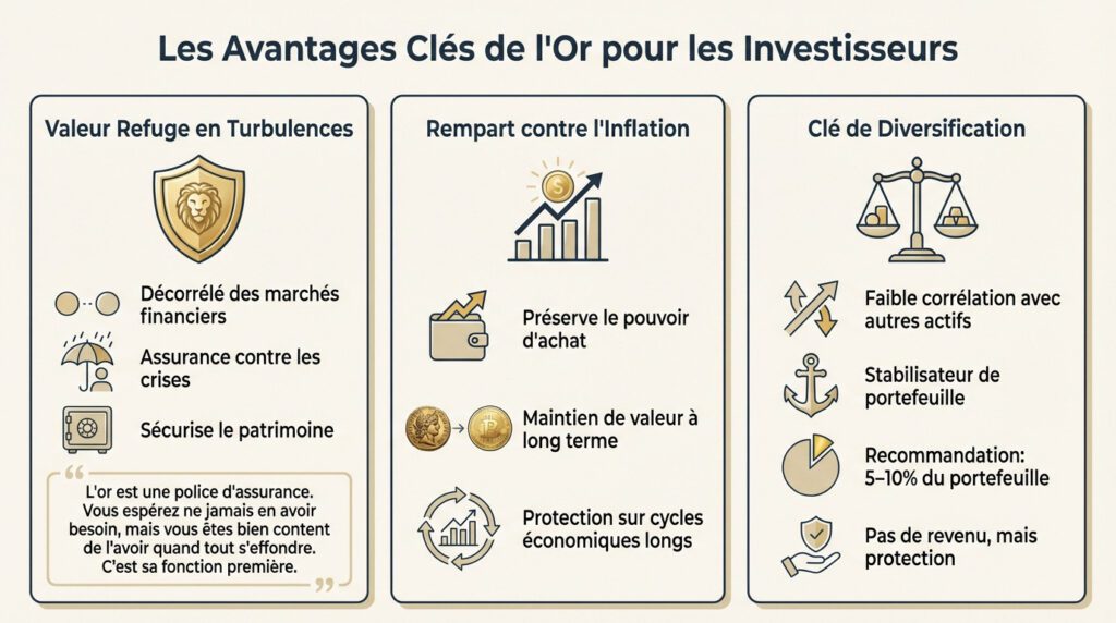 comment investir dans l'or - avantages 