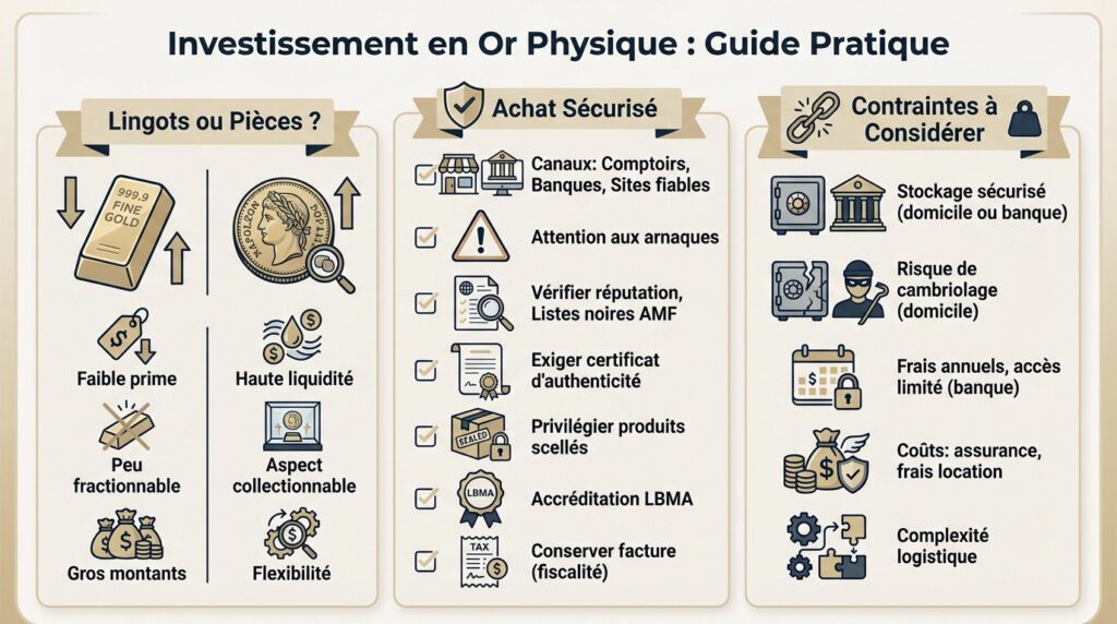 comment investir dans l'or - guide pratique