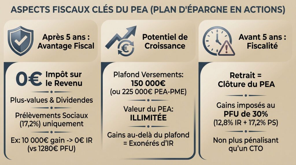 avantages PEA - fiscalité