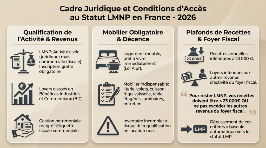 investissement lmnp - cadre juridique