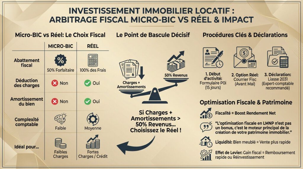 investissement lmnp - choix régime