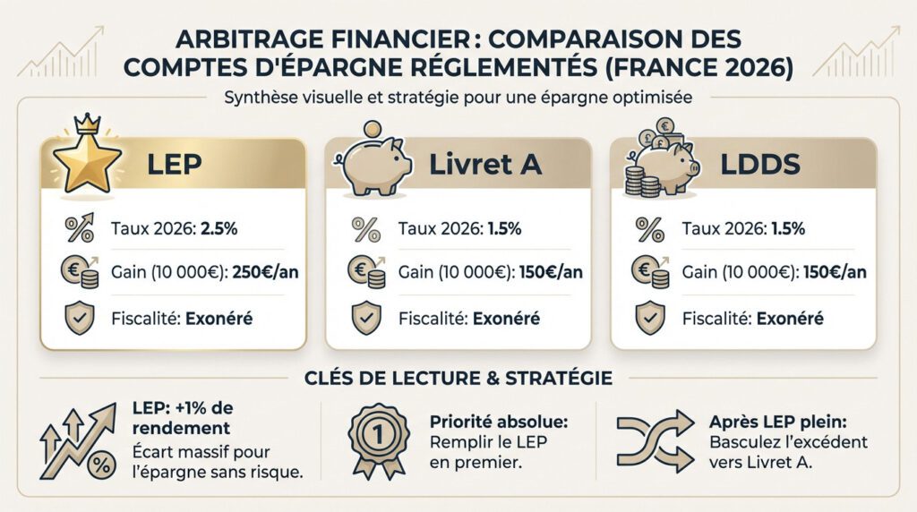 taux lep 2026 - comparaison