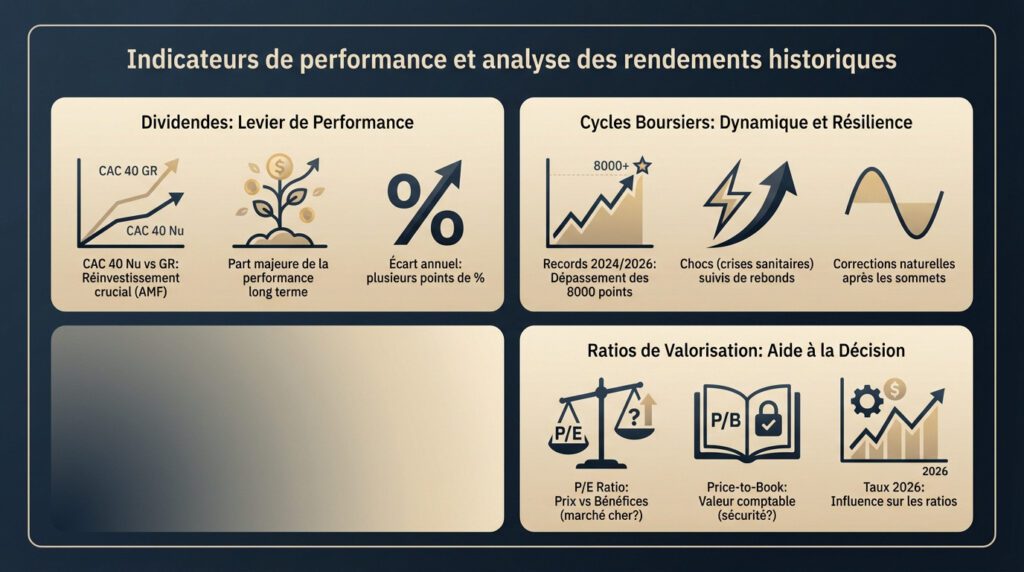 bourse cac 40 - indicateurs de performance