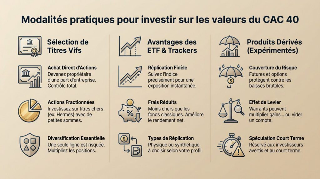 bourse cac 40 - investir sur les actifs