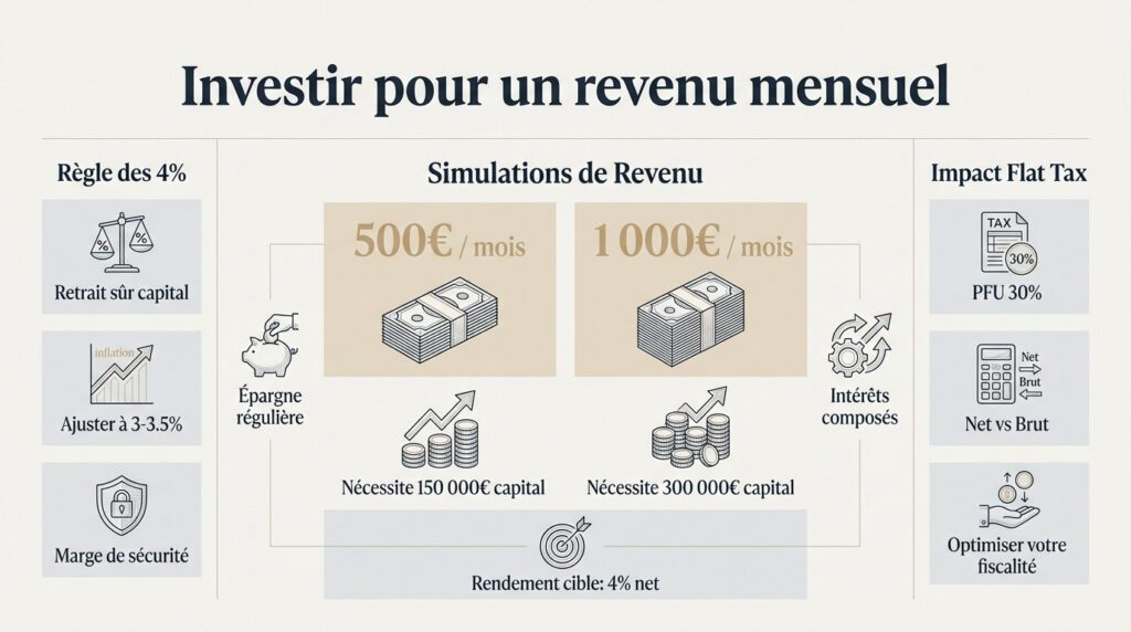 Investissement revenu mensuel - résumé