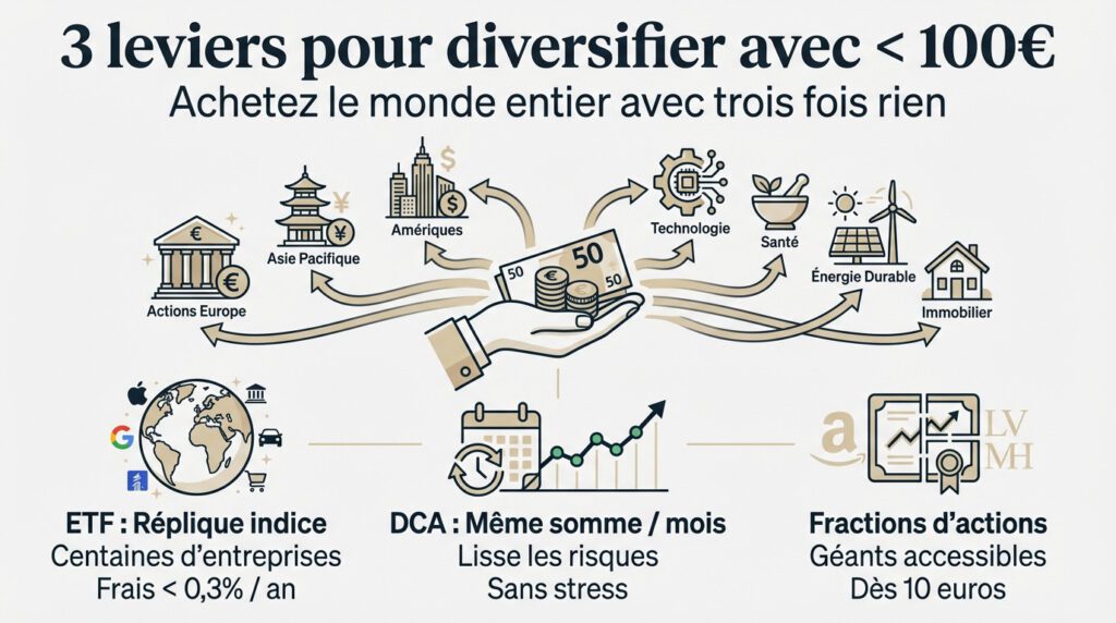 bourse petit budget - leviers pour diversifier