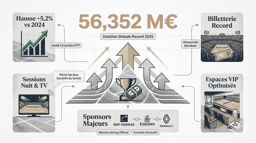 gain roland garros - dotation globale