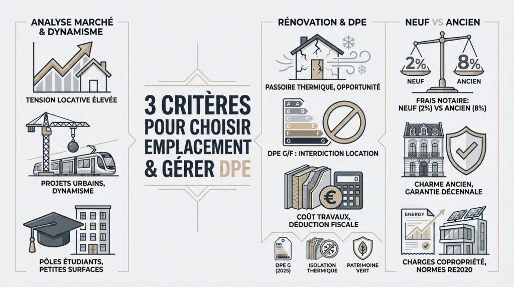 Investir dans l'immobilier débutant - critères pour choisir
