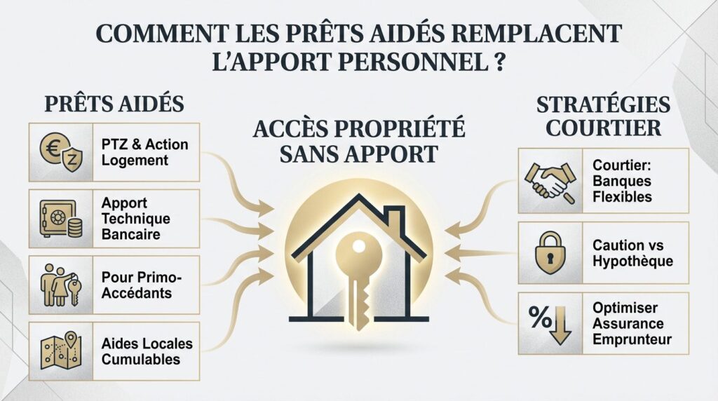 Investissement immobilier sans apport - prêts aidés