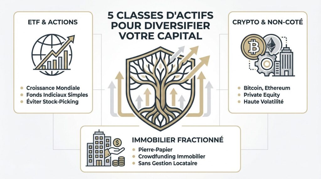 investissement en ligne - classe d'actifs