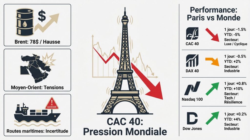 Bourse CAC 40 - géopolitique
