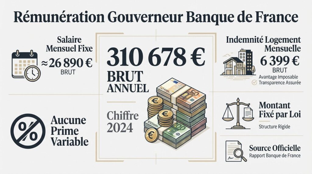 salaire gouverneur banque de france - rémunération