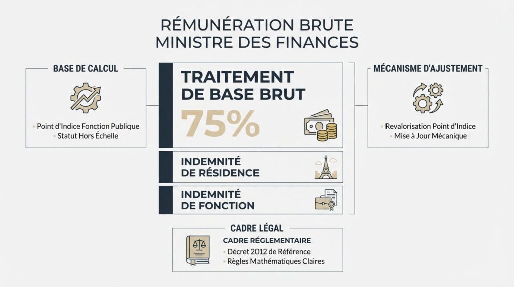 salaire ministre finances - rémunération brute